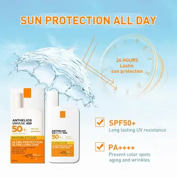 Body Sunscreen Ultra SPF50 Lengvas ir plonas veidą gaivinantis kūno kremas nuo saulės, skirtas balinti odą, apsaugančią nuo netobulumo 50ml