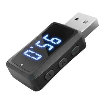 Carbluetooth 5.3 FM02 siųstuvo imtuvas Laisvų rankų įranga Skambinimas Mini USB maitinimo šaltinis Automobilinis rinkinys Automobilis Belaidis garsas Automobilio radijas Patvarus