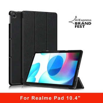 Case For Realme Pad Case Tri-Folded PU Leather Magnetic Stand Cover for Realme Pad 10.4