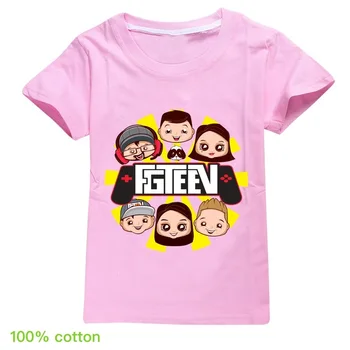 Cotton girl tshirt fgteev šeimos žaidimas Marškinėliai vaikams Marškinėliai Big Girls Drabužiai trumpomis rankovėmis Trišakiai Vaikai juokingi Topai