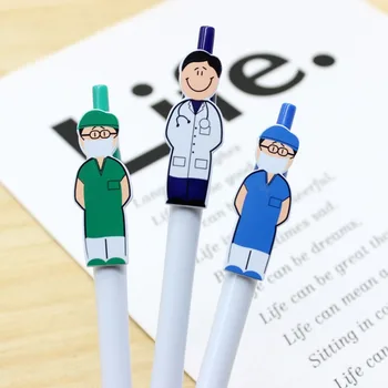 Daktaras Slaugytojas Forma Animacinis filmas Gelinis rašiklis Stūmimas Plastikinis animacinis personažas Mielas rašiklis Kūrybinis tušinukas Kanceliarinės prekės Mokykliniai reikmenys