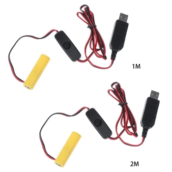 E56B USB maitinimo keitiklis nuolatinei srovei su 1 AA pakeitimu LED šviesai elektroninei