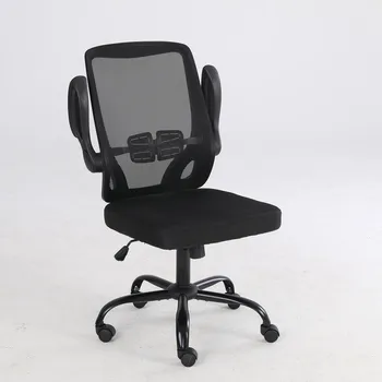 Ergonomiška biuro kėdė su reguliuojama galvos atrama Pasukama kėdė Tinklelis kvėpuojantis kompiuterinis žaidėjas Kėdė Baldai Juoda