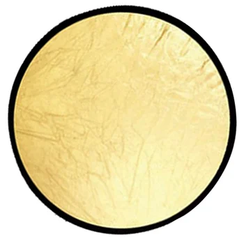 Fotografijos atšvaitas 2-in-1 auksinis sidabrinis sulankstomas mini apvalus nešiojamas, tinkamas studijos difuzoriui