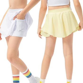 Girls Bottoms Teenager Comfort Yoga Šortai Kids Candy Color Kelnės Vaikams 2023 Naujos teniso kelnės Soft Fashion Kelnės 5-12T