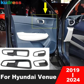 Hyundai Vieta 2019 2020 2021 2022 2023 2024 Anglies pluošto automobilis vidinių durų rankenos dubenėlio dangčio apdaila Vidaus aksesuarai