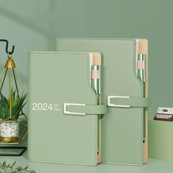 Ir organizatorius Notepad Kanceliarinių prekių knyga 2024 Dienotvarkės dienoraštis Bullet Sketchbook Daily Planner 365 Note Calendar Notebook Journal