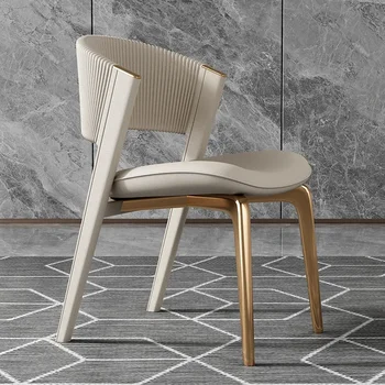 itališka lengva prabangi valgomojo kėdė Moderni paprasta namų odinė kėdė Restorano atlošas Laisvalaikio kėdė