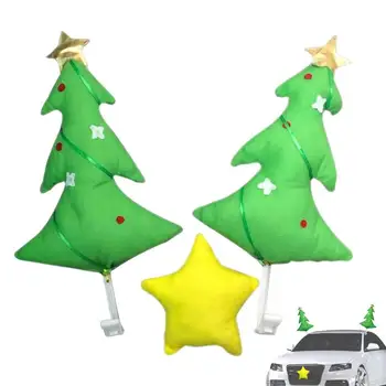 Kalėdinės automobilių dekoracijos Pliušinė eglutė Žvaigždė Transporto priemonės ornamentas Kūrybiniai automobilių aksesuarai Kalėdų eglutės sunkvežimio kostiumas