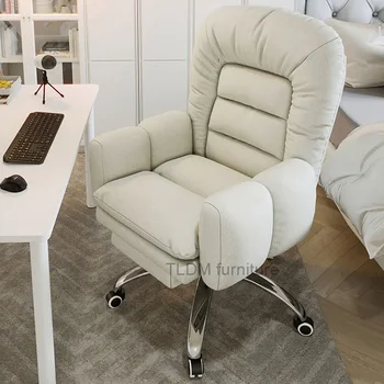 Kawaii Baltas kompiuterio stalas ArmChair Lounges Atlošiama individuali prabangi vykdomoji kėdė Gamer Cadeira Eiffel baldų biurai