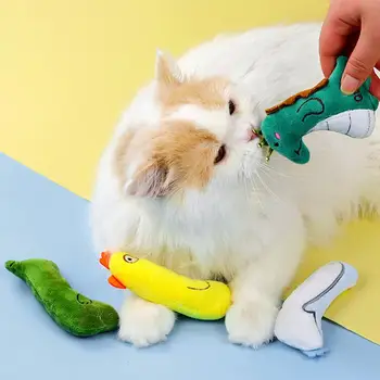 Kačių augintiniai Žaislinės katės Reikmenys mieliems kačių žaislams Šuniukas Kačiukas Dantų šlifavimas Katė Pliušinis nykštys Pagalvė Apsaugokite burną Naminių gyvūnėlių prieiga H4T0