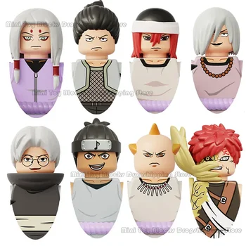KDL813 Narutos anime kaladėlės mini veiksmo žaislų figūrėlės Kimimaro Tayuya Kabuto Gaara Nara statybiniai blokai Surinkimo žaislai, lėlės, dovanos