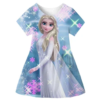 Kids Baby Girls Fancy Dress Frozen 2 Anna Elsa Cosplay kostiuminės suknelės Princess Disney Princess Frozen Dresses 1-10 metų sijonas