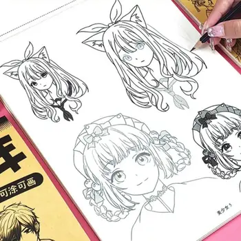 Komiksai Mergaitė Berniukas Animacinis filmas Anime piešimas Kopijuoti knygas Komiksai Mokomoji knyga Ranka piešta knyga