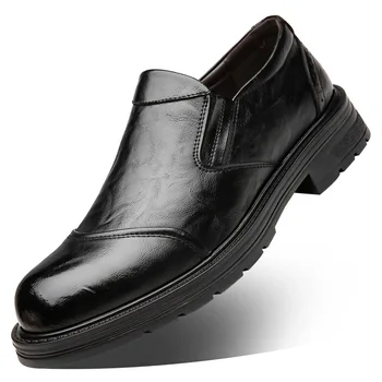 Laisvalaikio odiniai platforminiai batai vyrams Pavasaris Naujas dizaineris Vyriškos suknelės Batai Vienspalviai Loafers Vyras