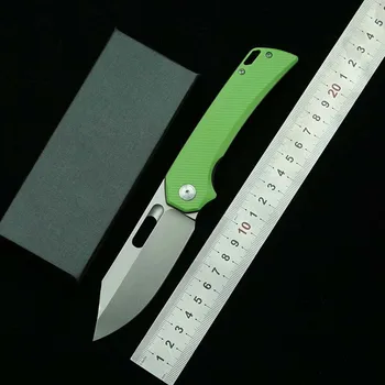 LEMIFSHE Naujas atverčiamas sulankstomas peilis 14C28N ašmenys Anglies pluošto rankena Lauko kempingo išgyvenimo virtuvė Daugiafunkciniai EDC įrankiai