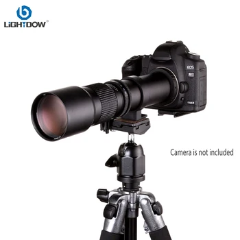 Lightdow kamera 500mm F8.0 objektyvo rankinis teleobjektyvo priartinimas su T2 T jungties adapteriu Cannon Nikon Sony Fuji Olympus Pentax kamera