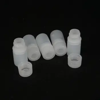 Lot5 10ml Baltas PP plastikinis cilindrinis cheminių medžiagų talpyklos reagento butelis