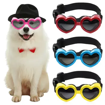 Maži šunų akiniai nuo saulės UV apsauga Akiniai Vandeniui atsparūs katės akiniai nuo saulės su reguliuojamu dirželiu Šuo Vėjui atsparūs akiniai nuo rūko