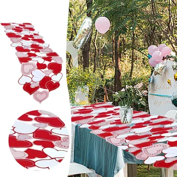 Meilės širdies stalo bėgikas Valentino dienai Motinos dienos vestuvių metinės Santuokos pasiūlymai Kalėdinis stalas 60 colių ilgio