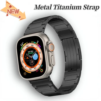 Metalinis titano dirželis, skirtas Apple Watch Ultra 2 49mm 9 8 7 45mm 41mm Lengva apyrankė iWatch 6 5 4 SE2 44mm 40mm 42mm 38mm