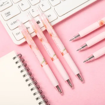 Mielas rožinis persikinis anglies rašiklis Bullet Neutral Pen Studentų biuro reikmenys
