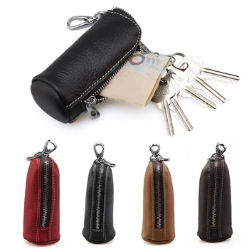 Mini monetų piniginė monetų krepšys Trumpas užtrauktuko stiliaus minkštas PU odinių raktų laikiklis Automobilio rakto piniginė Piniginė Rakto krepšys Kišenpinigių sagtis nešiojamas