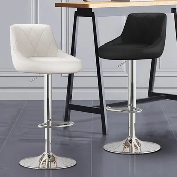 Moderni ergonomiška šiaurietiška aukšta baro kėdė Priėmimas Prabangus dizainas Minimalistinis žaidėjas Svetainė Metalas Bancos Para Barra Baldai HY