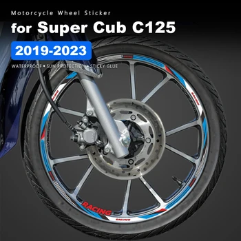 Motociklo rato lipdukas Vandeniui atsparus ratlankis Decal Super Cub Super Cub C125 skirtas Honda Super Cub C 125 2019 2020 2021 2022 2023 Priedai