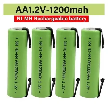Naujausias 100% AA modelis 1.2V Ni MH įkraunama baterija 1200mAh + dly tinka elektriniam skustuvui, dantų šepetėliui ir pan