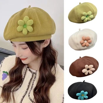 Newsboy Hat Beret Beret Balmoral hat All-Match Fashion hat Women Fashion Slouchy Painter Hat For Square Face