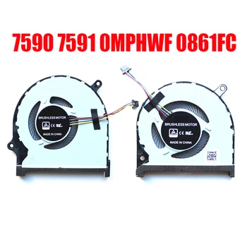 Nešiojamojo kompiuterio aušinimo ventiliatorius DELL Inspiron 7590 7591 0MPHWF MPHWF 0861FC 861FC DFS5K22115371D FM69 DFS5K12114262D FM6A DC5V Nauja