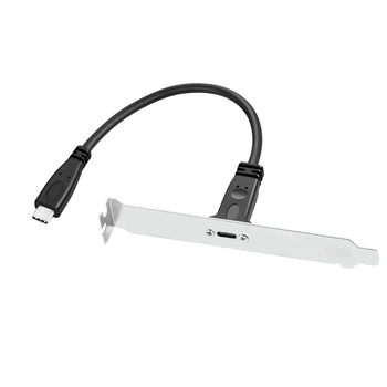 Nku USB 3.1 C tipo vyriškas ir moteriškas įkrovimo duomenų kabelis su skydelio tvirtinimo varžtų angomis darbalaukio pagrindinei plokštei USB prailginimo laidas