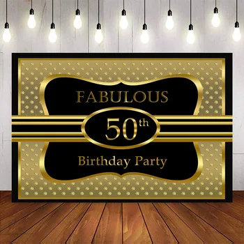 Pasakiškas 50-ojo gimtadienio vakarėlio dekoravimas auksiniai blizgučiai juodas fonas fotostudijai penkiasdešimt gimtadienio vakarėlių dekoravimas pritaikyti