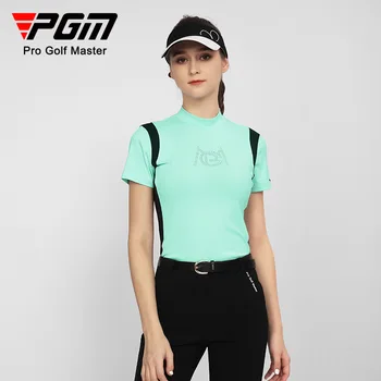 PGM golfo moteriški marškinėliai Sportinis laisvalaikis Vasaros trumpomis rankovėmis moteriškų drabužių elastingumas Greitas džiūvimas kvėpuojantis YF559 didmeninė prekyba