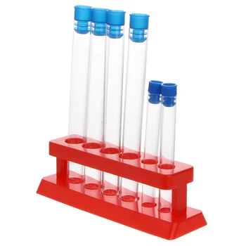 plastikiniai mėgintuvėliai su laikymo stovo mokslinių eksperimentų priedais (mėgintuvėlio stovas +16 * 150 kištukas (kištuko spalva atsitiktinė)