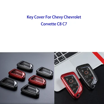 Porinis automobilio dėklo rakto dangtelis Chevy Chevrolet Corvette C8 Coupe C7 Button Z51 2020 2021 nuotolinio rakto laikiklis