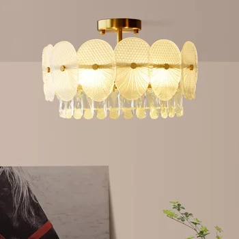 Prancūzų modernus amerikietiškas prabangus krištolo LED pakabinamas šviestuvas šviestuvas miegamojo svetainei Valgomojo šviestuvas Namų dekoras