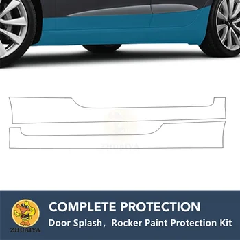 PreCut Rocker Panels Paint Protection Clear Bra Guard Kit 7.5mil TPU PPF For AUDI TTS BASE 2009-2013
