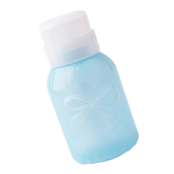 presavimo buteliuko užrakinamas siurblio dozatorius Pakartotinai užpildomas stumiamas tuščias butelis nagų dailės lako valikliui, kvadratinis, mėlynas