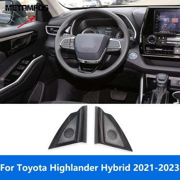 Priekinis langas A ramsčio apdaila Toyota Highlander 2021 2022 2023 Hybrid Wood Peach Loudspeaker garso garsiakalbio dangtelio priedai