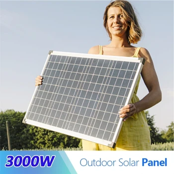 Saulės kolektorius 1000W 2000W 3000W 18V Didelio efektyvumo nešiojamasis maitinimo blokas Lankstus įkrovimas Lauko saulės elementai namams / kempingams