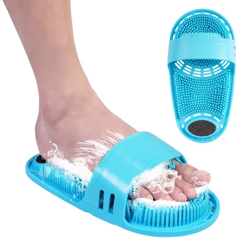 Silikoninis pėdų šepetėlis vonios kambariui Švarus masažas Šlepetė Plauti kojas Šveičiamasis Plauti kojas Vonios šepečiai Dušo šveitimo įrankiai 1vnt