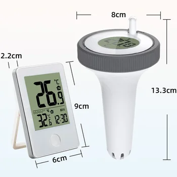 Skaitmeninis baseino termometras Plūduriuojantis lauko belaidis plūduriuojantis temperatūros matuoklis, naudojamas baseino vonios kambario akvariumui
