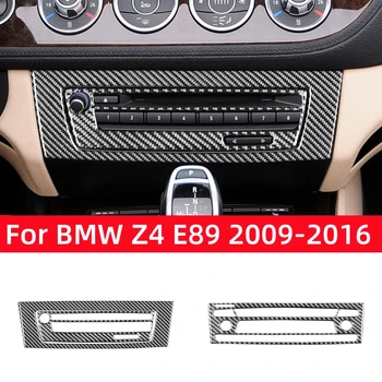 skirta BMW Z4 Series E89 2009-2016 Priedai Anglies pluoštas Salonas Automobilis Centrinis valdymas CD diskų skydelis Apdailos dangtelio rėmo lipdukai