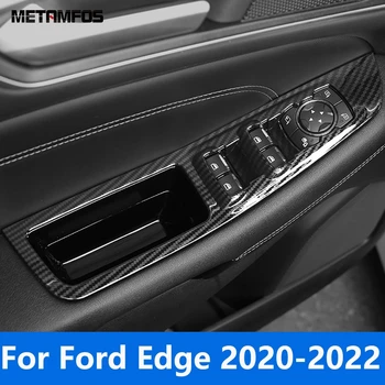 skirta Ford Edge 2020 2021 2022 Anglies pluošto langų pakėlimo jungiklio mygtuko dangtelio apdaila Porankių rėmo viduje Priedai Automobilio stilius