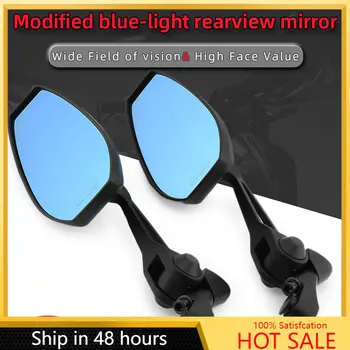 skirta HONDA PCX 125 150 160 NMAX 155 125 150 XMAX 300 Universial motociklų veidrodžiai Modifikuotas mėlynas galinis veidrodis HD galinio vaizdo veidrodis