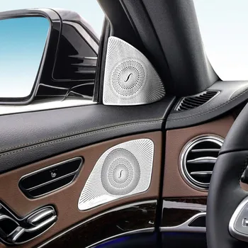skirta Mercedes Benz S klasės W222 nerūdijantis plienas Automobilio durelių vidinio garsiakalbio garsas Ragų dangtelio apdaila Fit 2014 - 2020 priedai