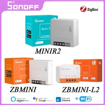 SONOFF MINI R2 / ZBMINI / ZBMINI-L2 Valdymas balsu MINI jungiklis Zigbee / WiFi išmanusis jungiklis Darbas su Alexa eWelink 
