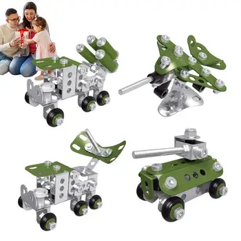 Statybiniai blokiniai žaislai Metalinės kaladėlės Dėlionės inžinerijos rinkinys Edukaciniai statybos inžinerijos statybiniai blokai vaikams